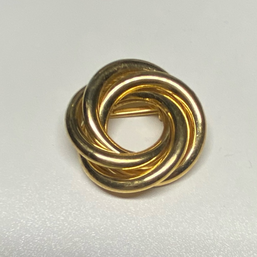 Napier Brooch Circle Swirl Goldtone